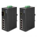 PLANET ISW-514PTF 4-Port 10/100Mbps with PoE +1-Port 100FX(SFP) Industrial Ethernet Switch - (-40~75 degrees C)